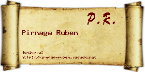Pirnaga Ruben névjegykártya